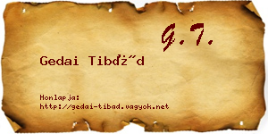 Gedai Tibád névjegykártya